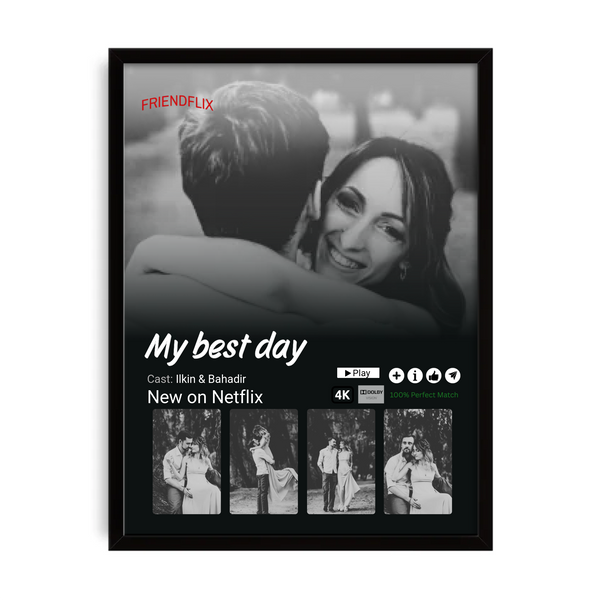 En İyi Günüm 4lü Görsel Netflix Temalı Poster Tablo