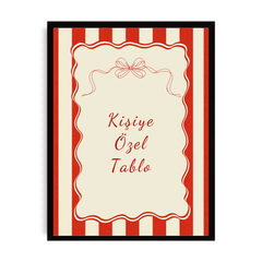 Kişiselleştirilebilir Çizgili Slogan Temalı Poster Tablo