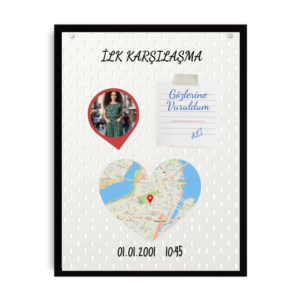 Kişiselleştirilebilir İlk Karşılaşma Temalı Poster Tablo