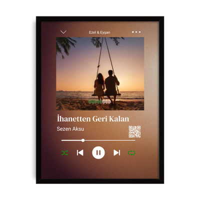 Kişiselleştirilebilir Spotify Temalı Poster Tablo