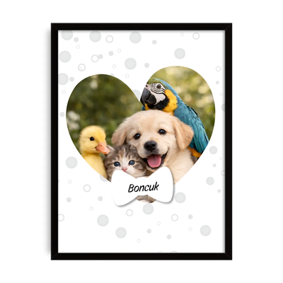 Kişiselleştirilebilir Fotoğraf ve İsim Posteri